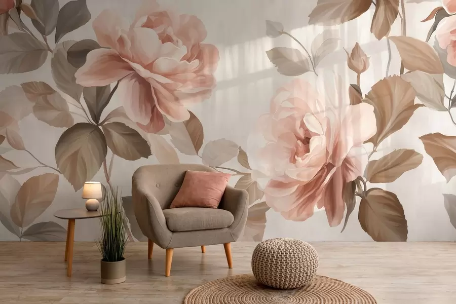 wall murals сликовите руже у стилу уљаног сликарства w04873