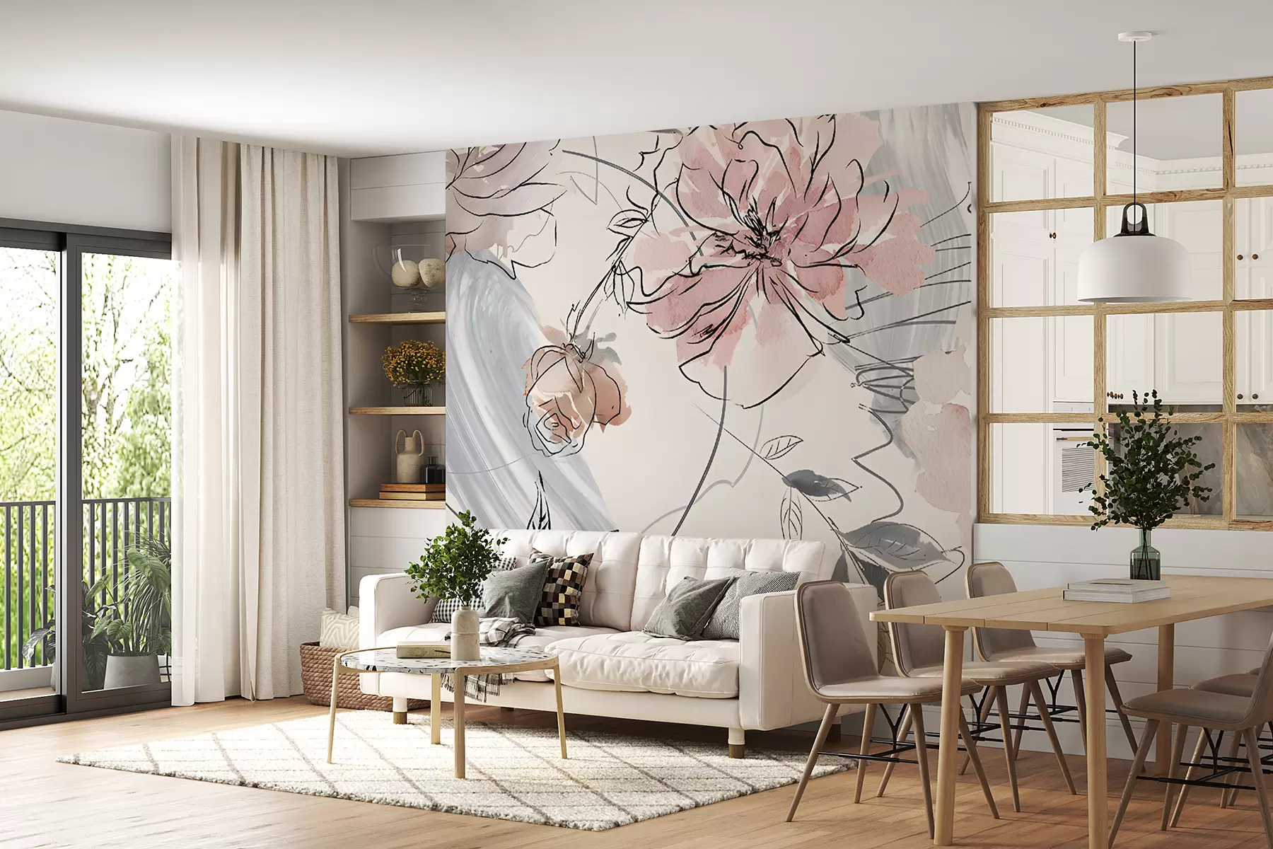 wall murals Акварел цвеће u71515