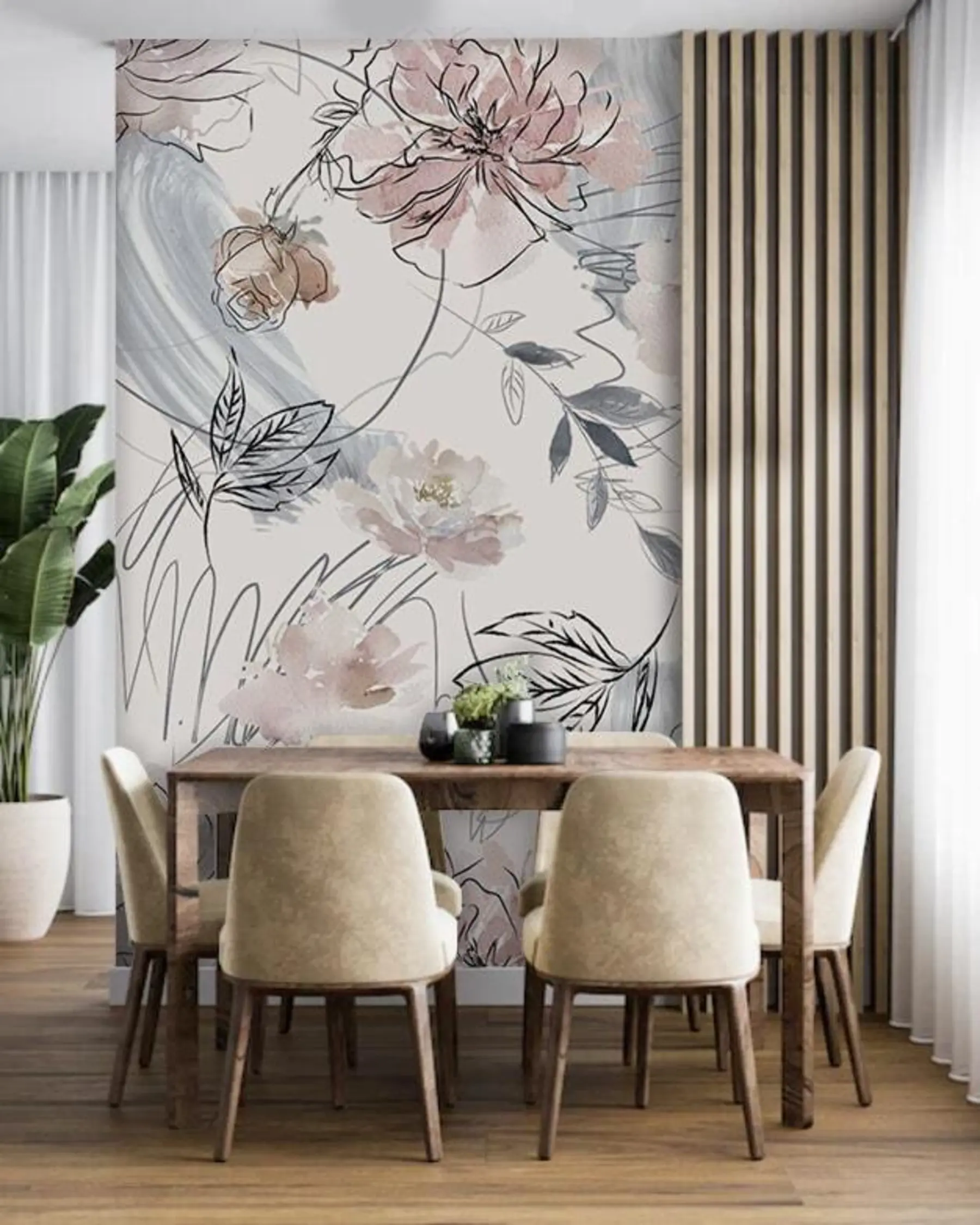 wall murals Акварел цвеће u71515