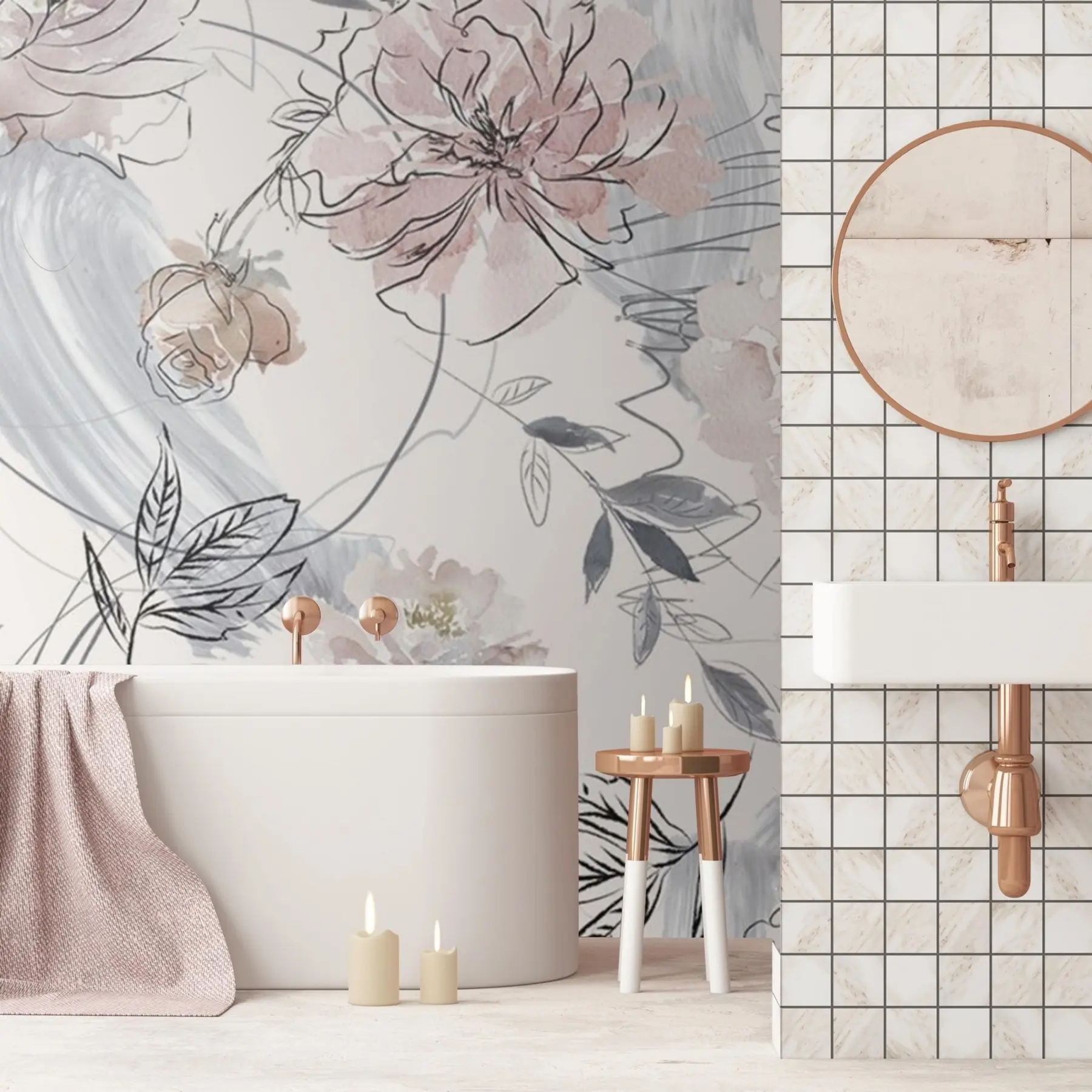 wall murals Акварел цвеће u71515