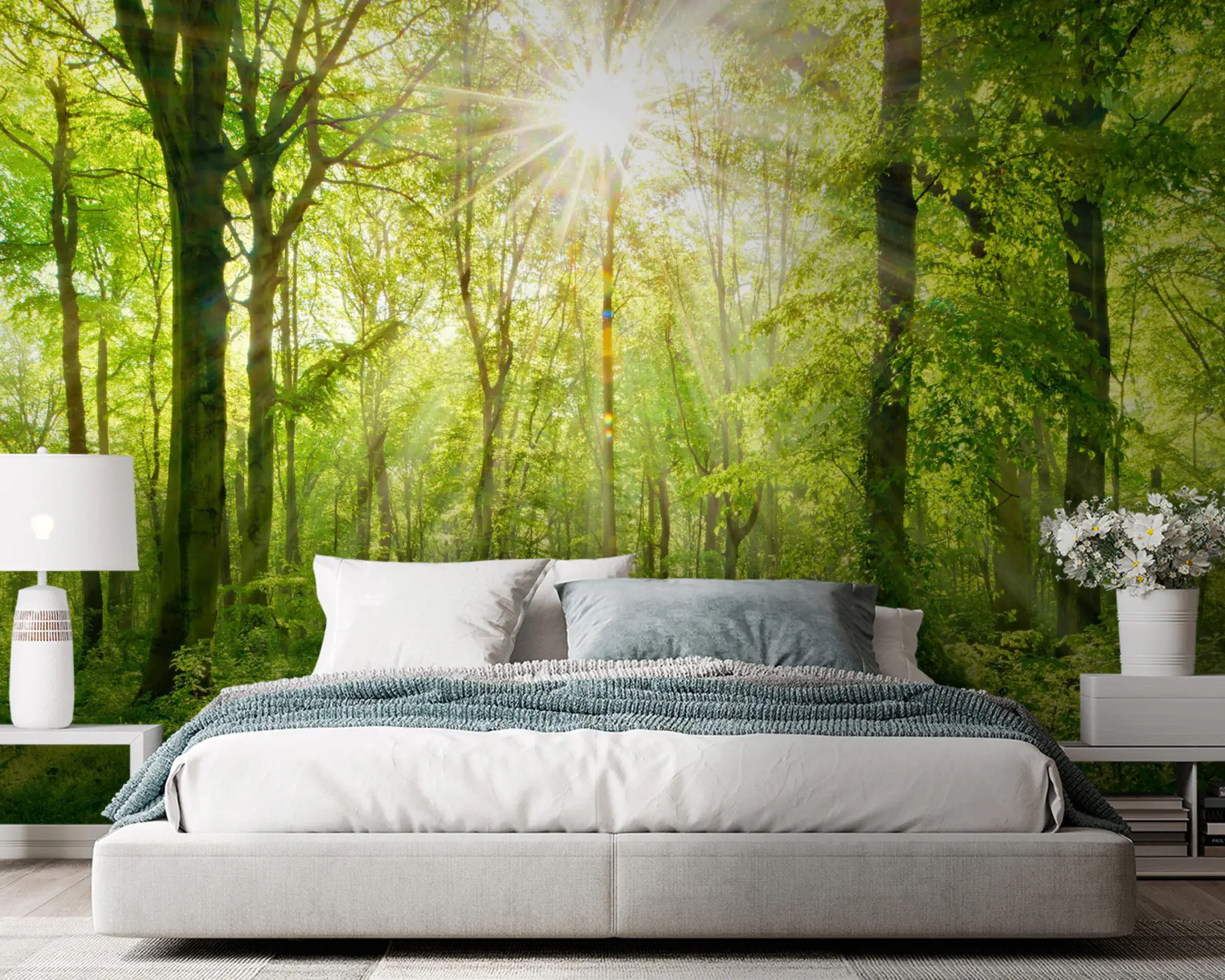 wall murals Стаза у сунчаној шуми u22252