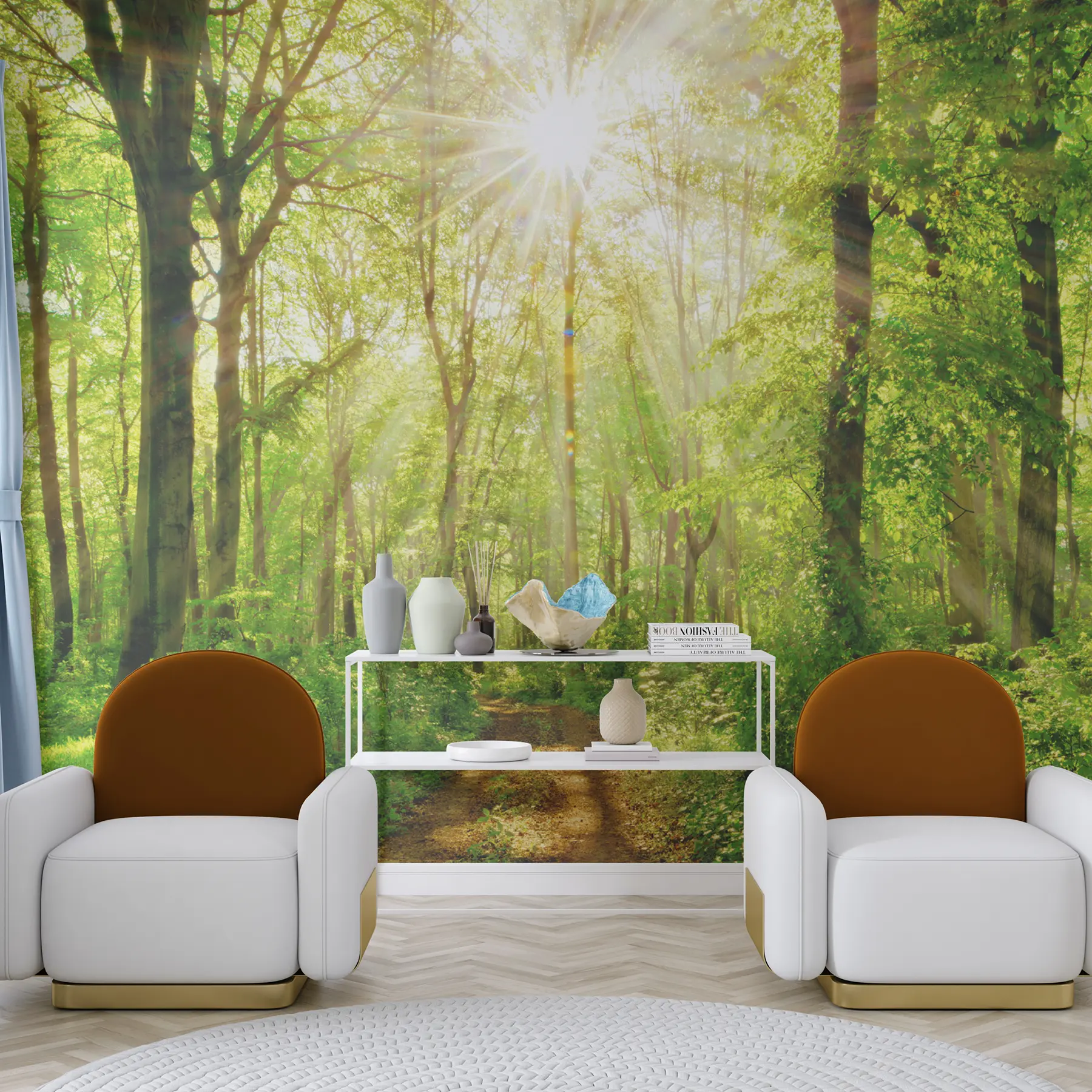 wall murals Стаза у сунчаној шуми u22252