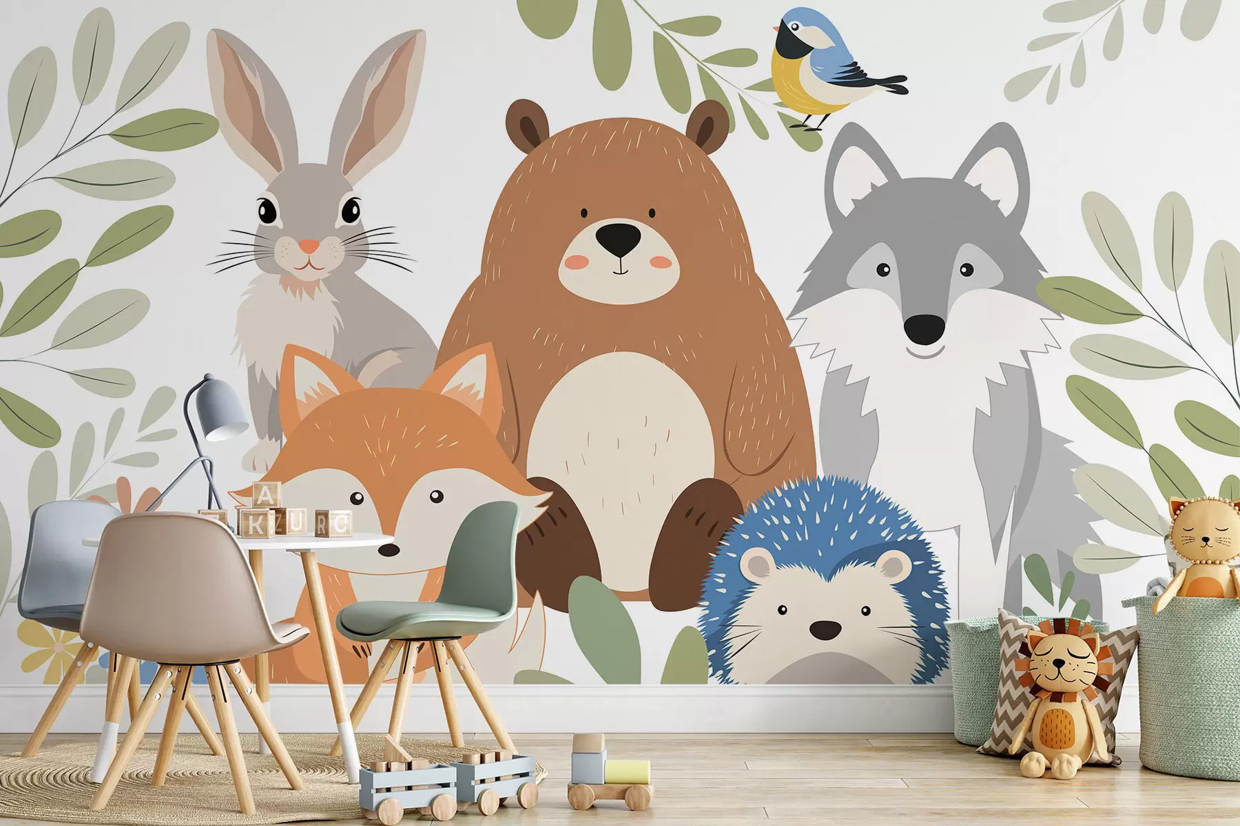 wall murals Слатке шумске животиње w05165v1