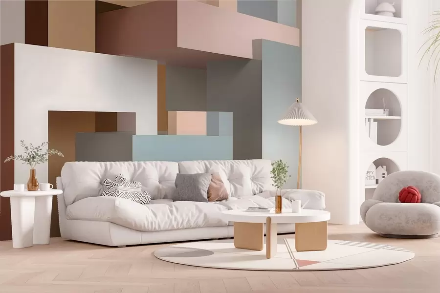 wall murals апстрактна геометрија у 3Д стилу w05065