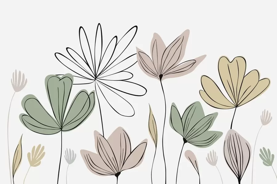 wall murals Апстрактно цвеће w05191