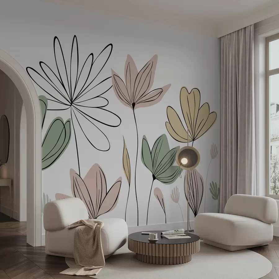 wall murals Апстрактно цвеће w05191
