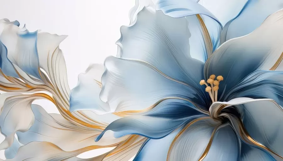 wall murals Нежни плави велики цвет w05006