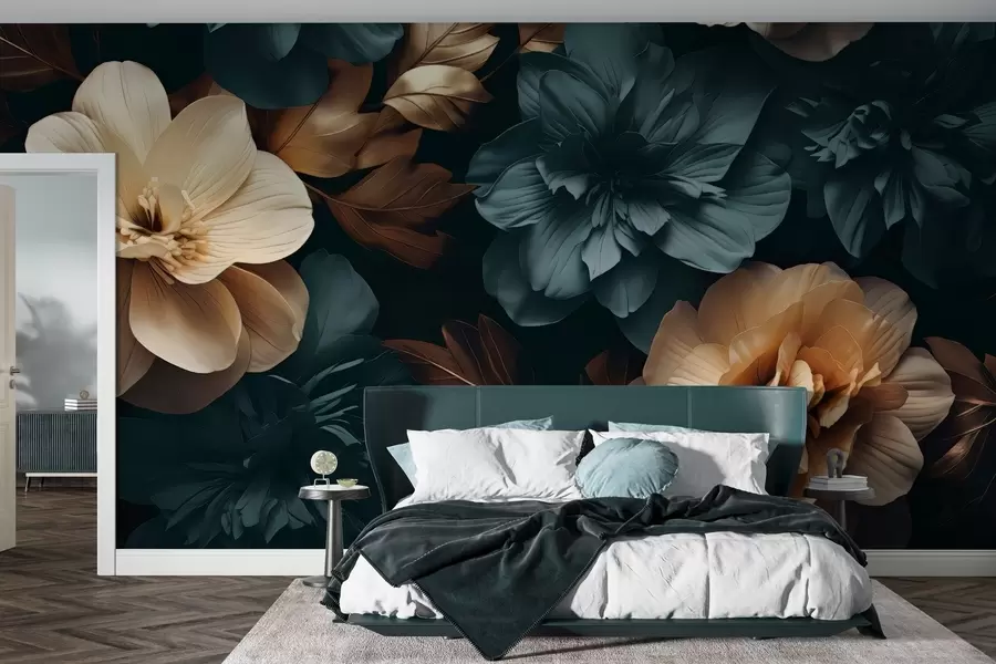 wall murals Тамна цветна башта w05007