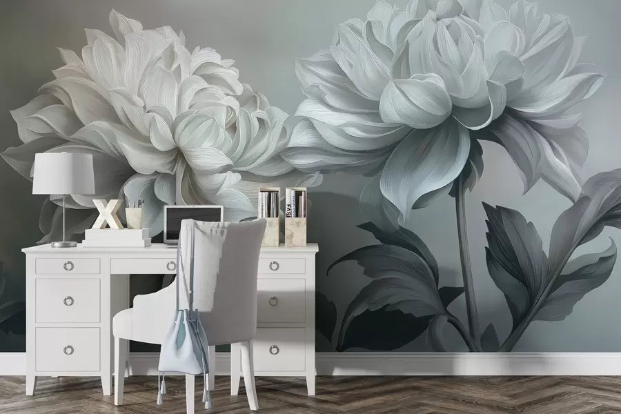 wall murals Јутарња магла у цвећу w05053