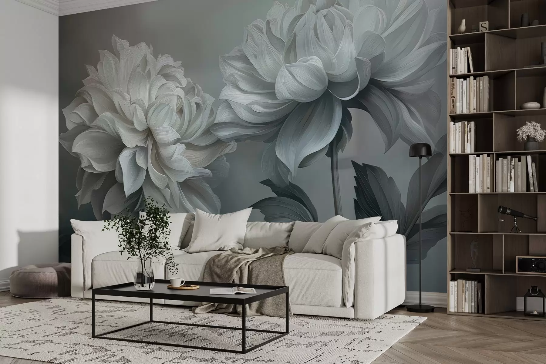 wall murals Јутарња магла у цвећу w05053