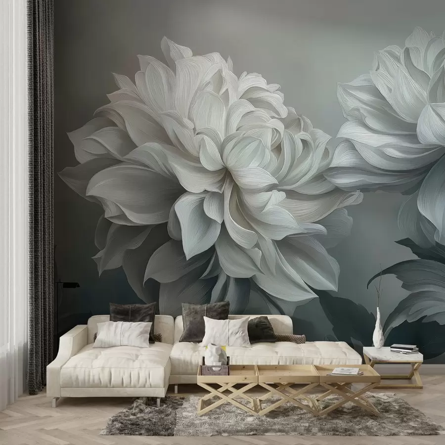 wall murals Јутарња магла у цвећу w05053