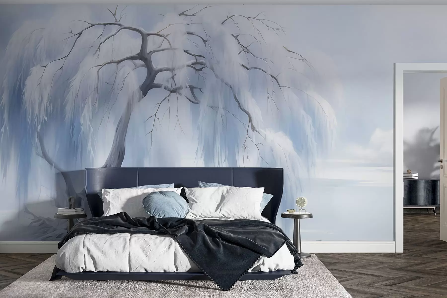 wall murals Бујно осликано дрво w05179