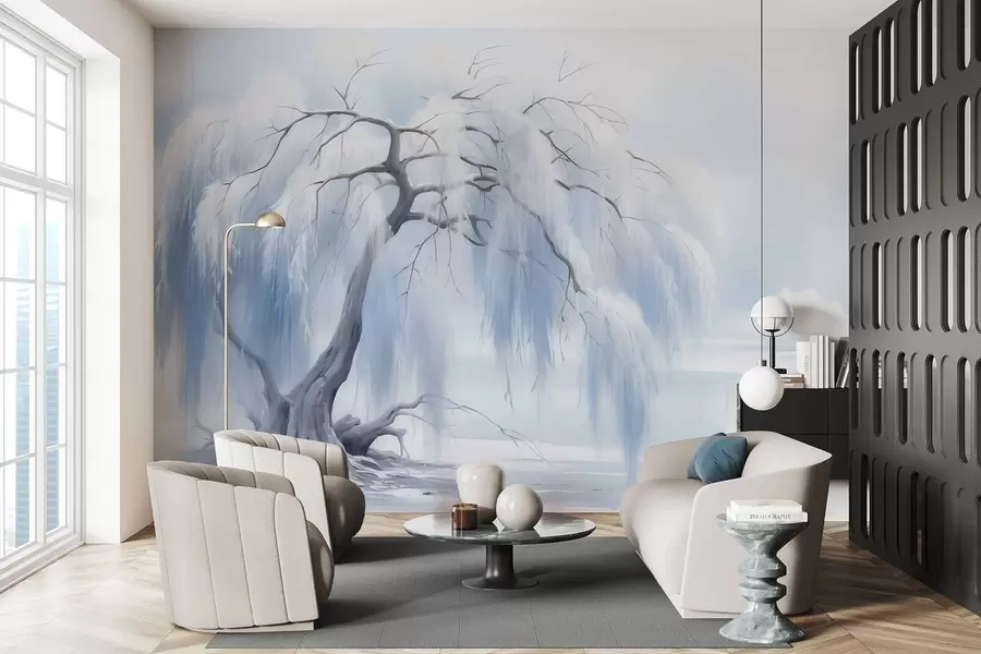 wall murals Бујно осликано дрво w05179