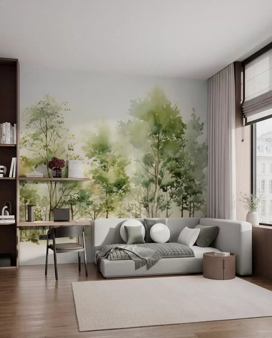 wall murals Акварел листопадне шуме w05180