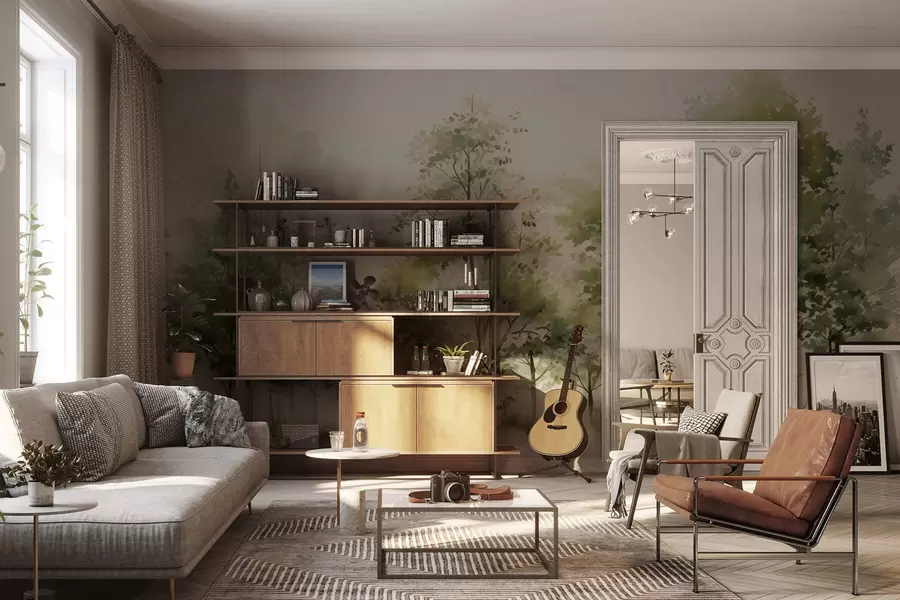 wall murals Акварел листопадне шуме w05180