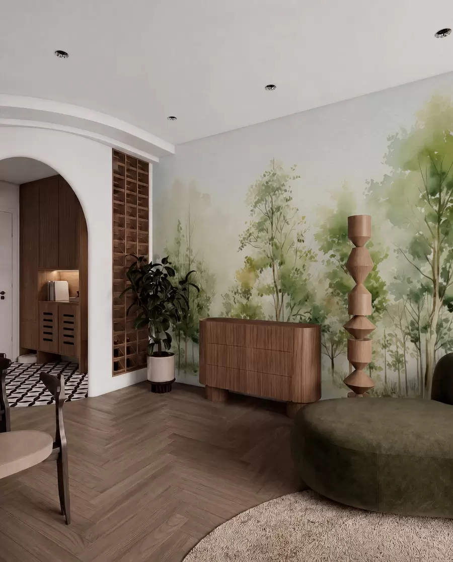 wall murals Акварел листопадне шуме w05180