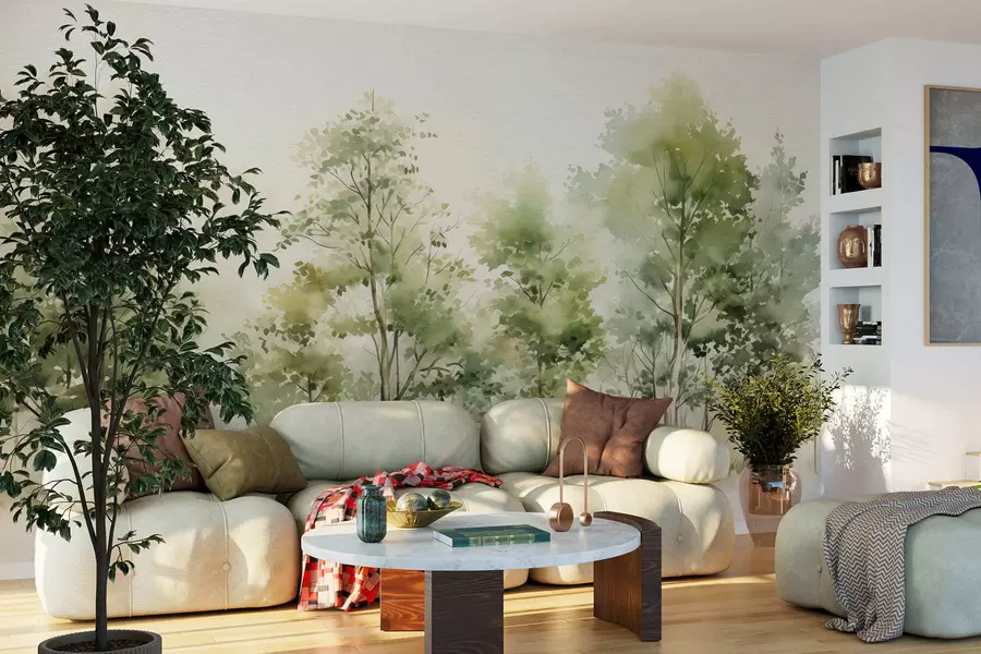 wall murals Акварел листопадне шуме w05180