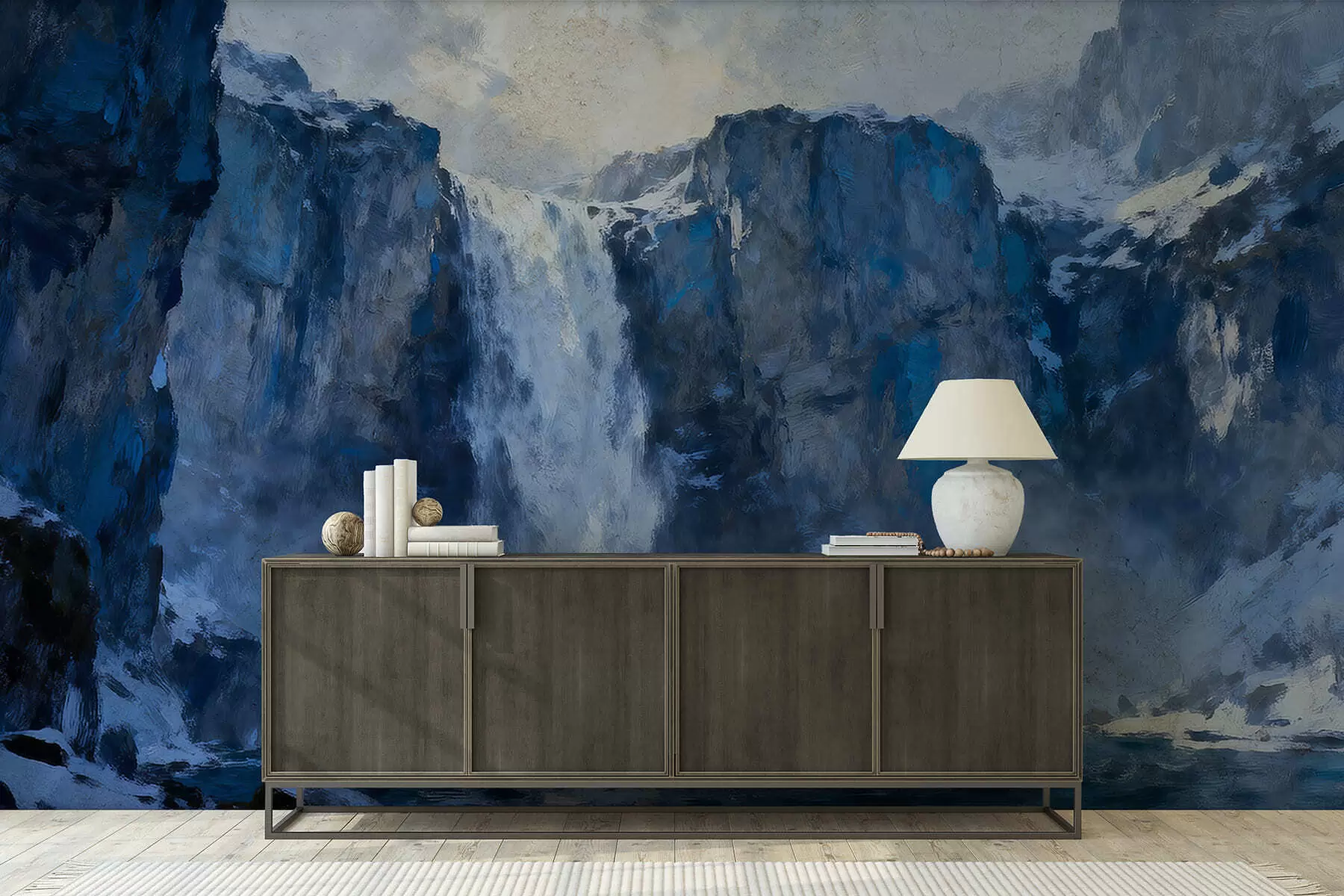 wall murals Водопад осликан у гранџ стилу w05177