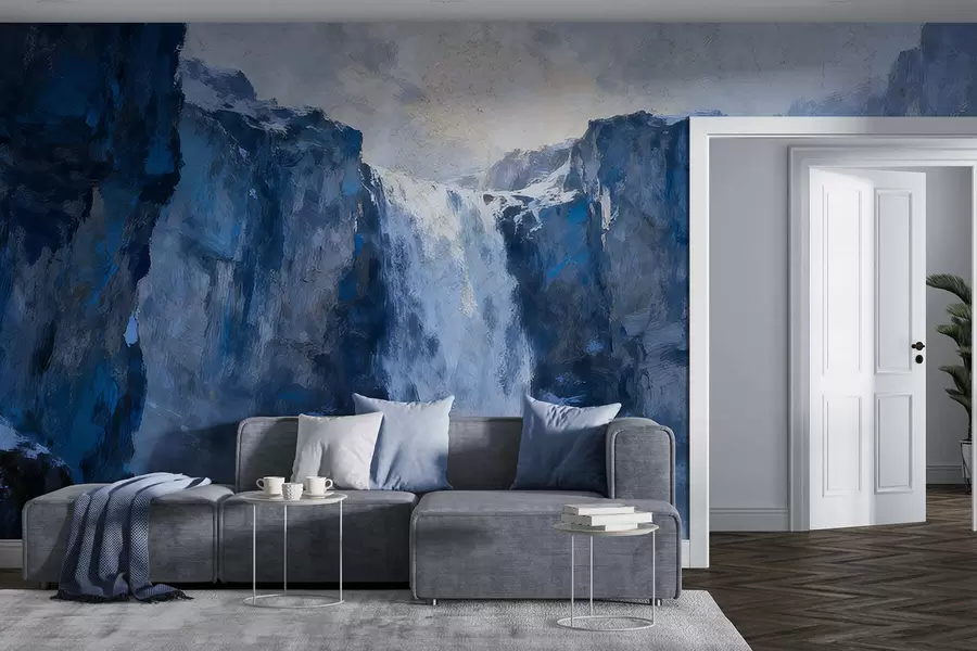 wall murals Водопад осликан у гранџ стилу w05177