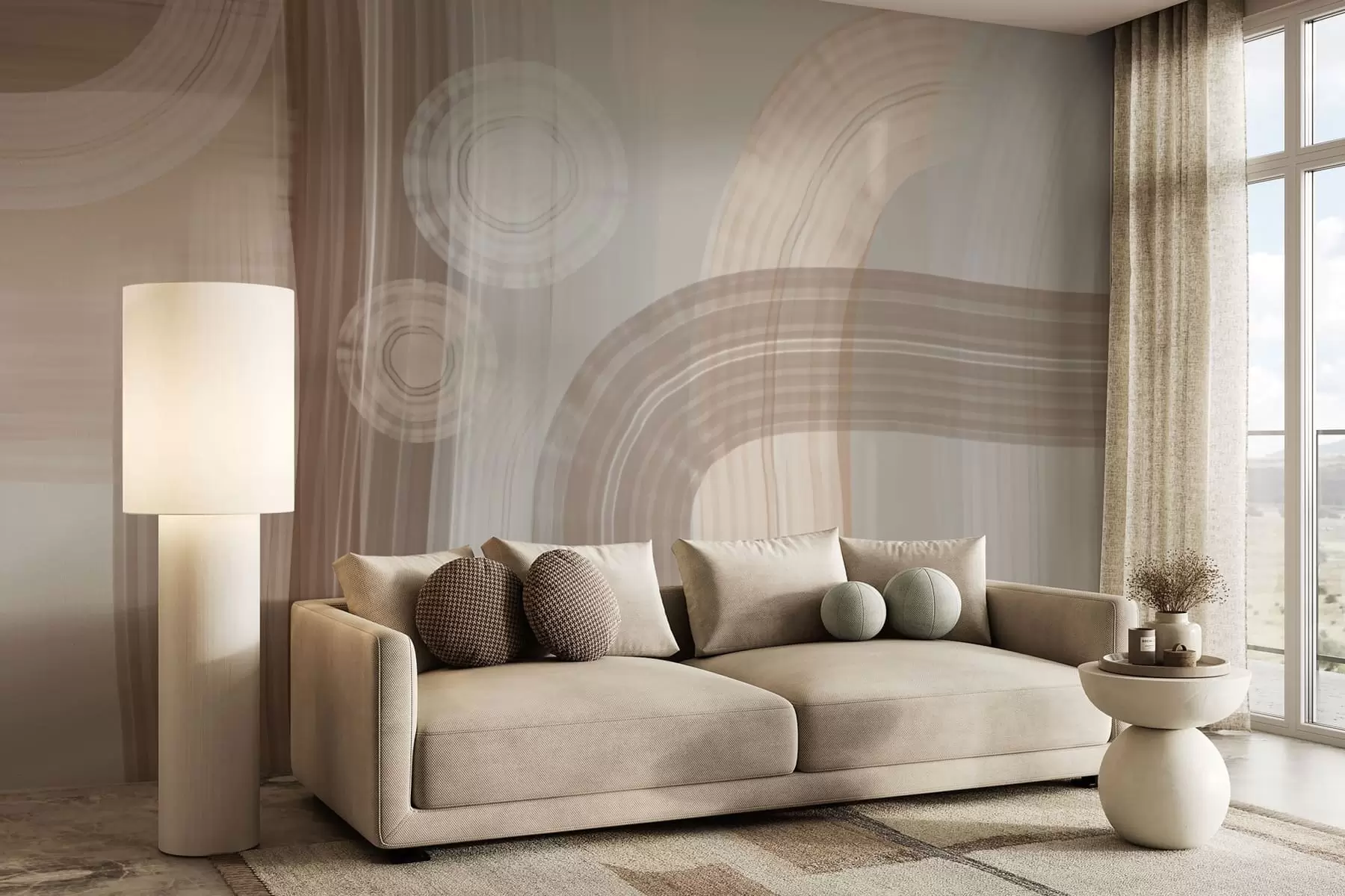 wall murals модерна апстракција широким потезима четкице w04876