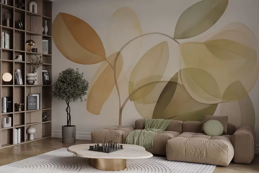 wall murals Апстрактно лишће имитација сликарства w05208