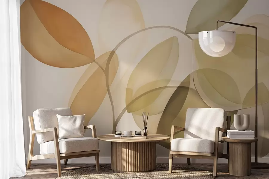 wall murals Апстрактно лишће имитација сликарства w05208