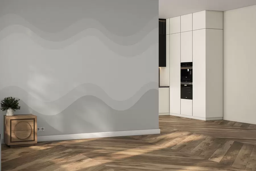 wall murals Апстрактни таласи у неутралној беж палети w05132v3