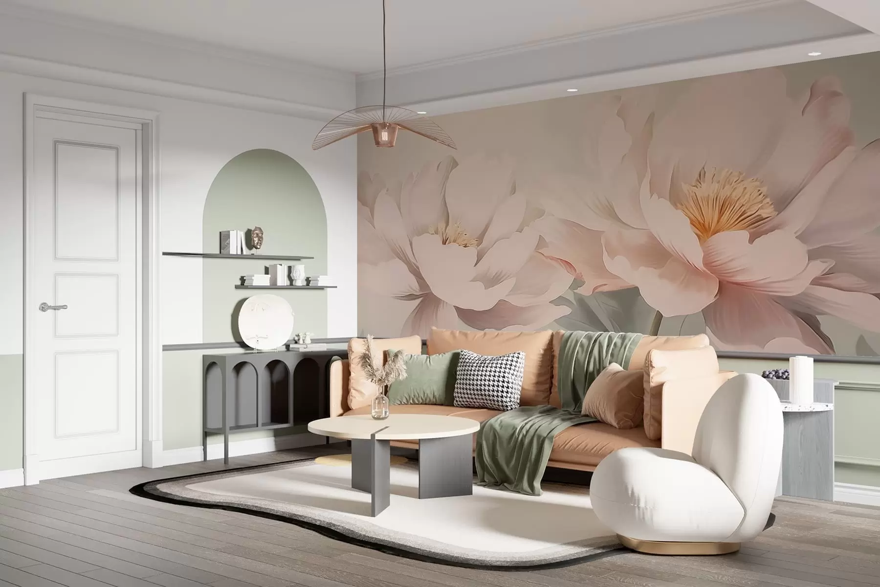 wall murals Пеониес w05077