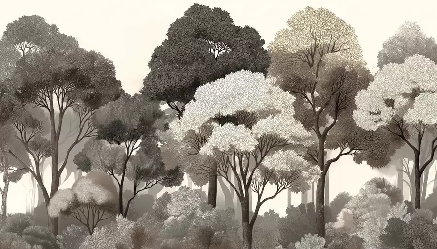 wall murals Листопадна шума w05198