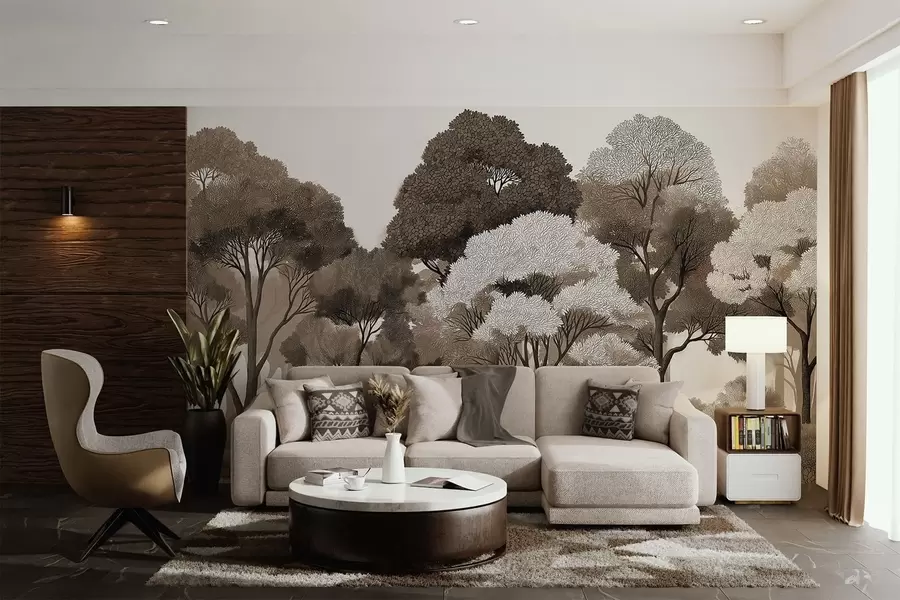 wall murals Листопадна шума w05198v3