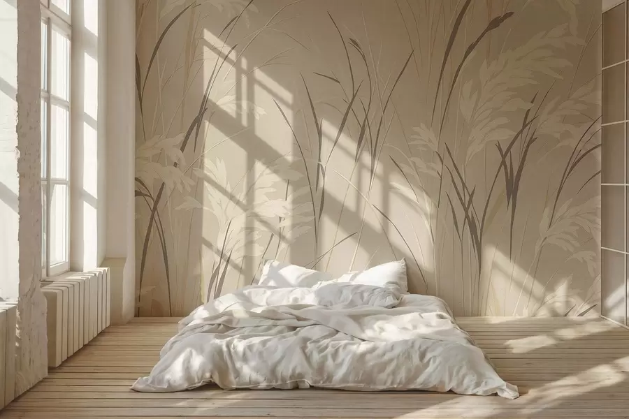 wall murals Танке стабљике дивљег цвећа w09696