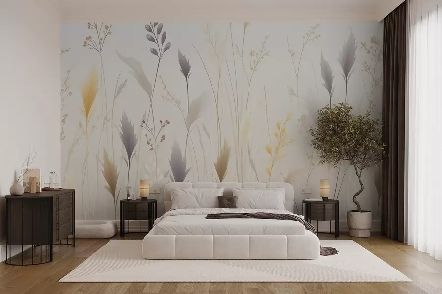 wall murals Разноликост дивљег цвећа и трава w09697