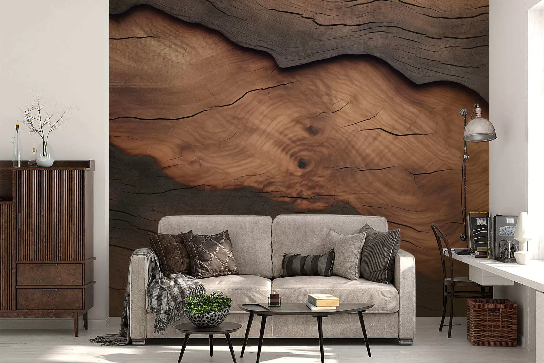 wall murals Имитација коре дрвета w09705