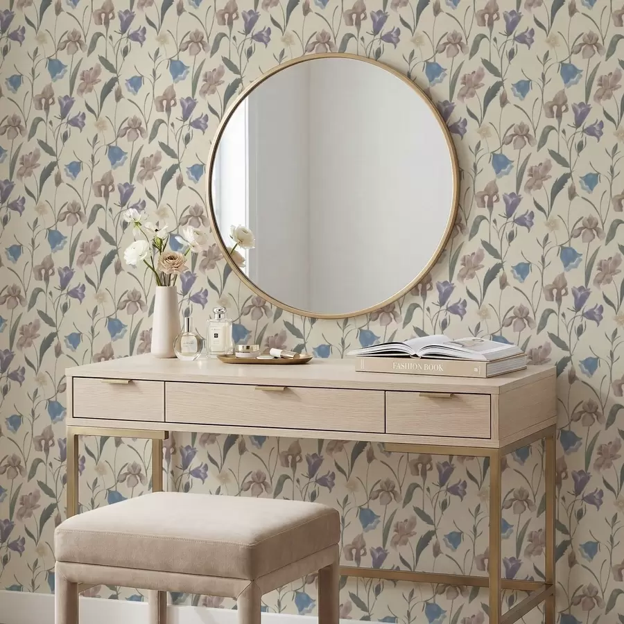 wall murals Пастелни цветни узорак на светлој позадини a01118