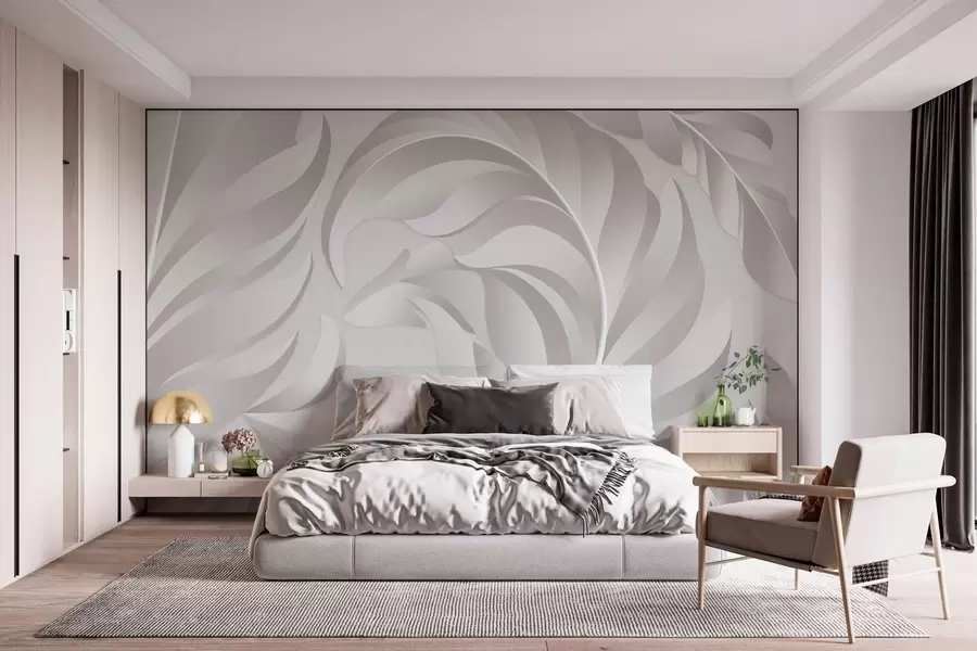 wall murals велико текстурирано перје у седефастим нијансама w05231v2