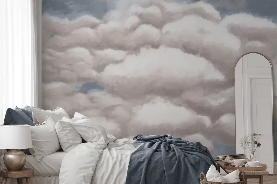 wall murals Меки облаци на плавом небу w05143