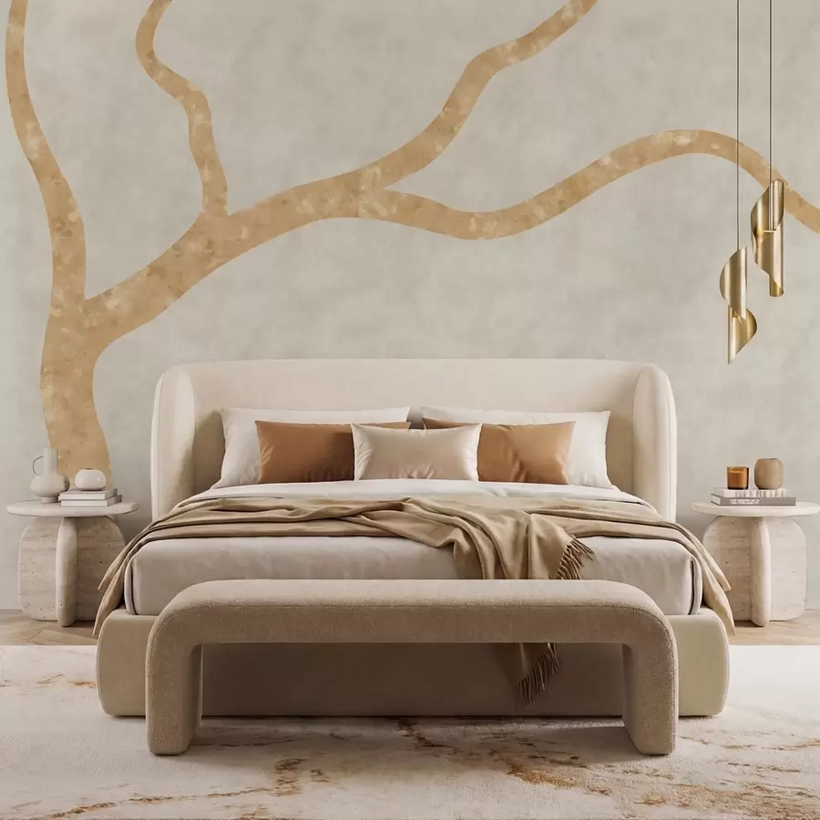 wall murals Светла грана на бледој позадини w05144