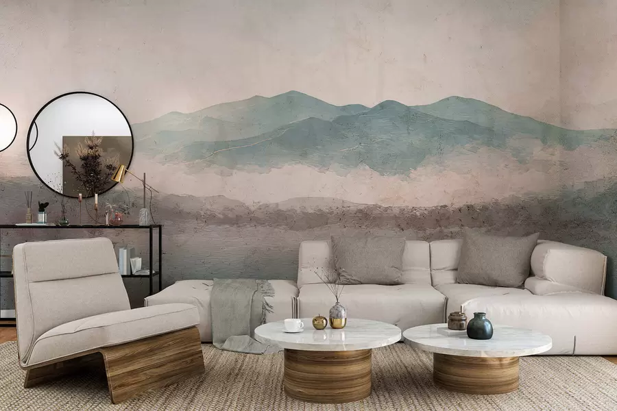 wall murals Гранџ осликан планински пејзаж w05241