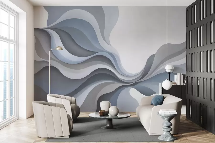 wall murals Глатки елегантни таласи w05245v2