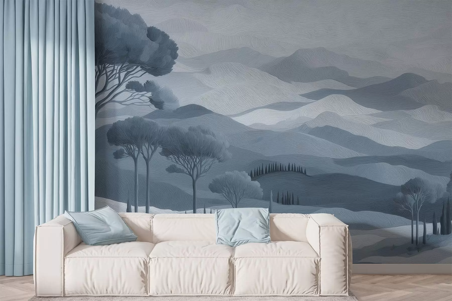 wall murals Пејзаж у стилу уљаних боја w05258v2