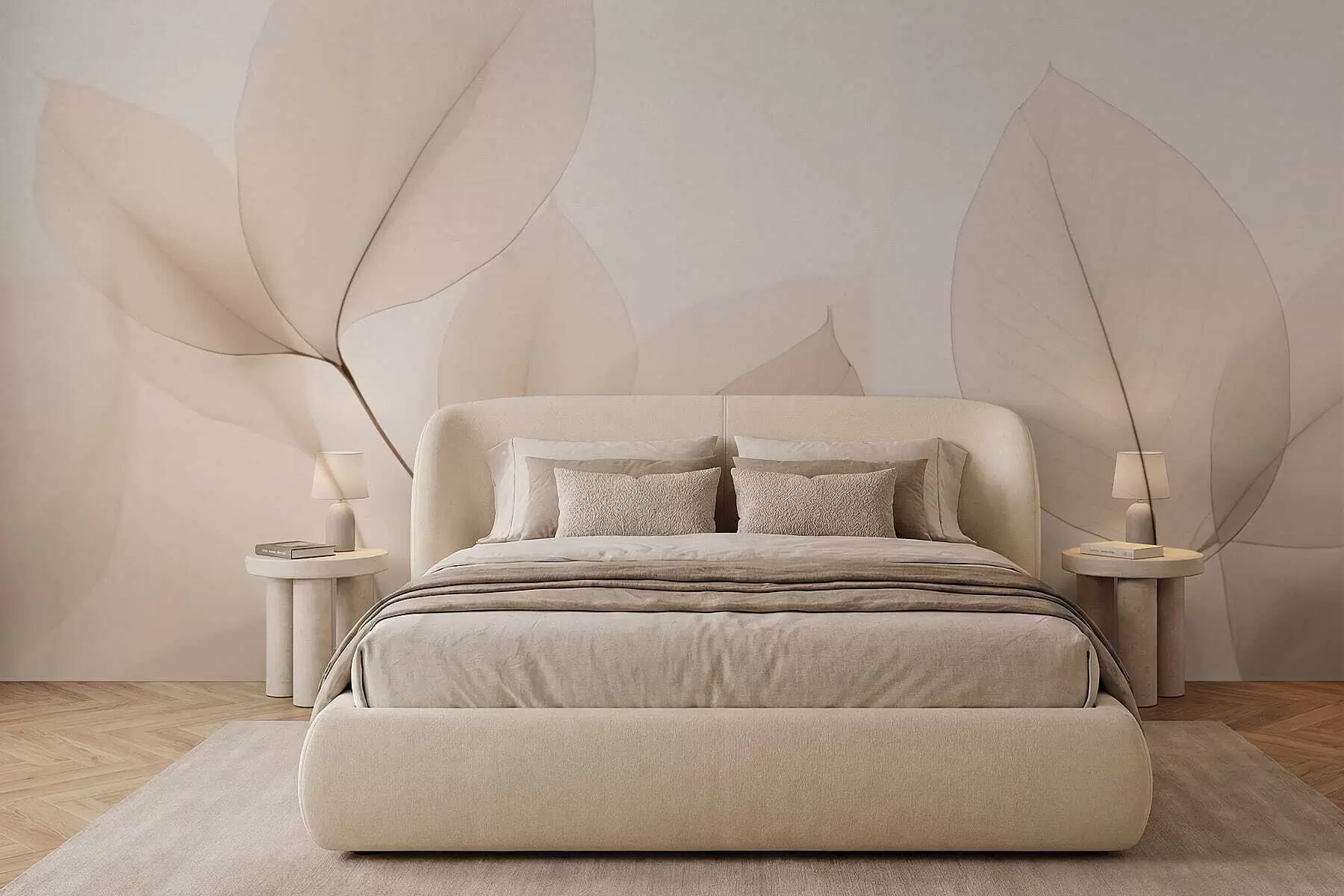 wall murals Бели цвет са танком линијом w05268