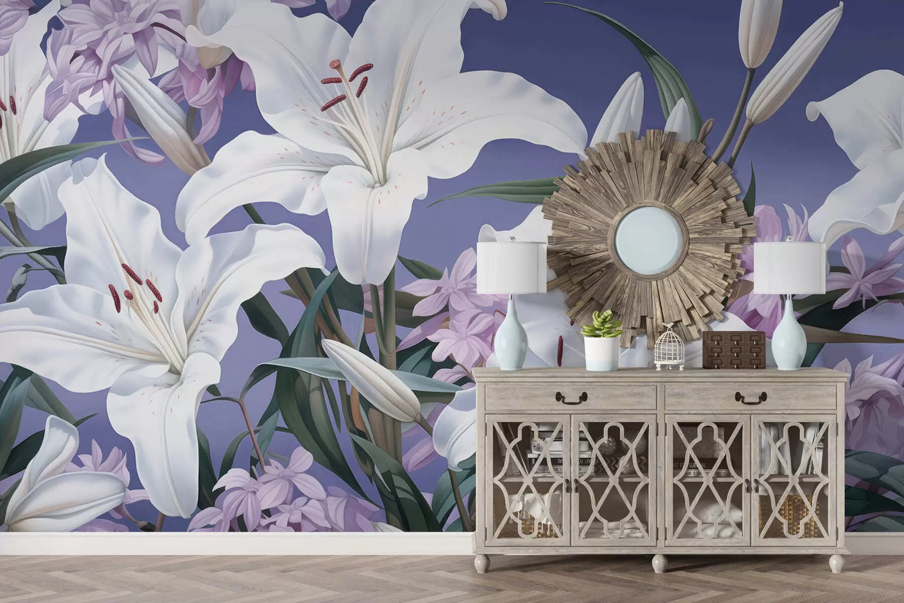 wall murals Љиљани у сумрак w05310