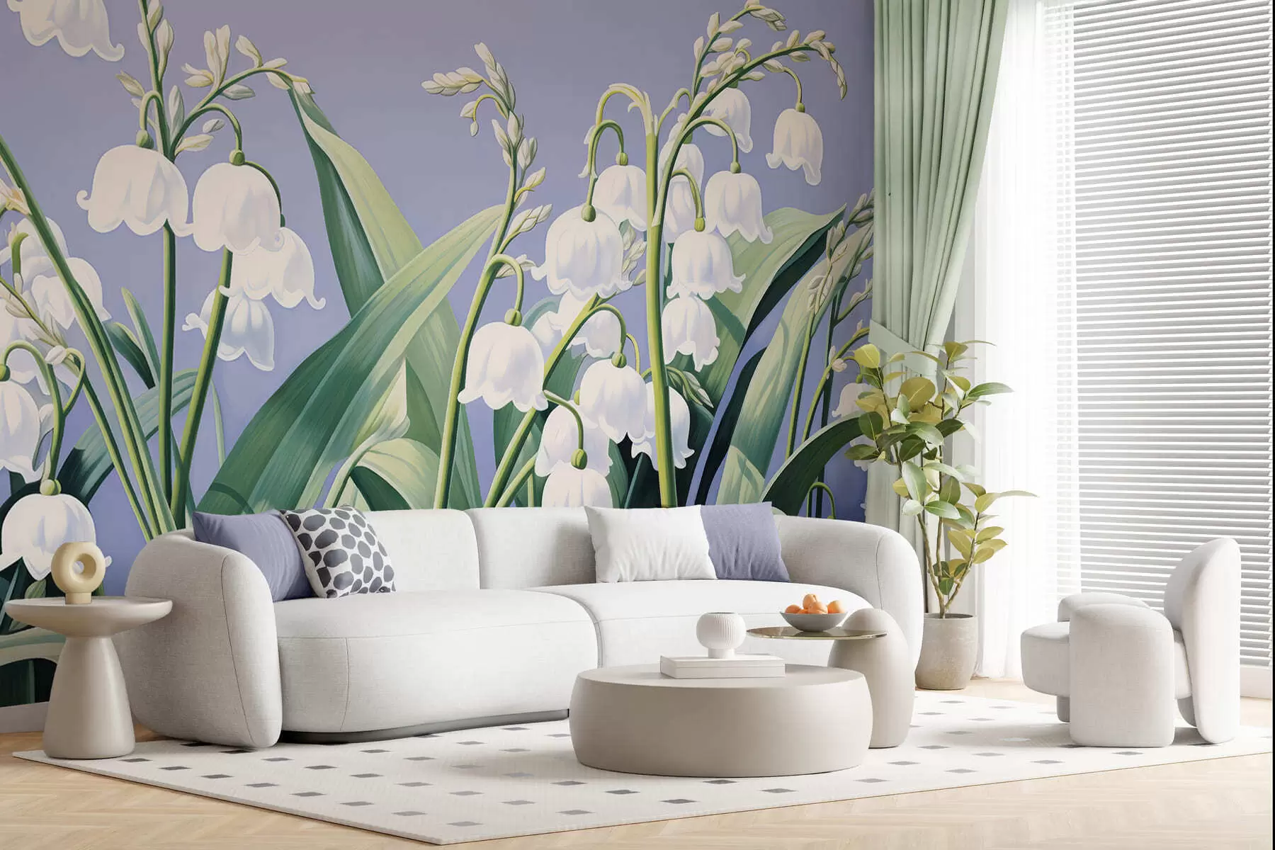 wall murals Љиљани у зору w05314