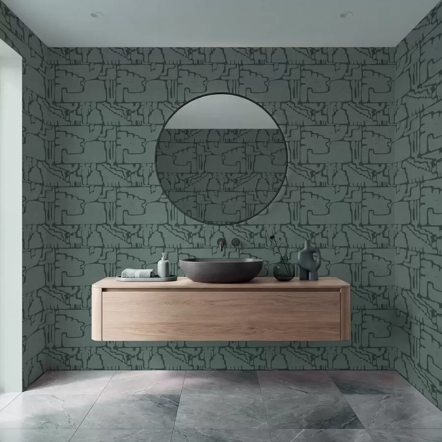 wall murals Апстрактни узорак у тиркизним нијансама a01122v3