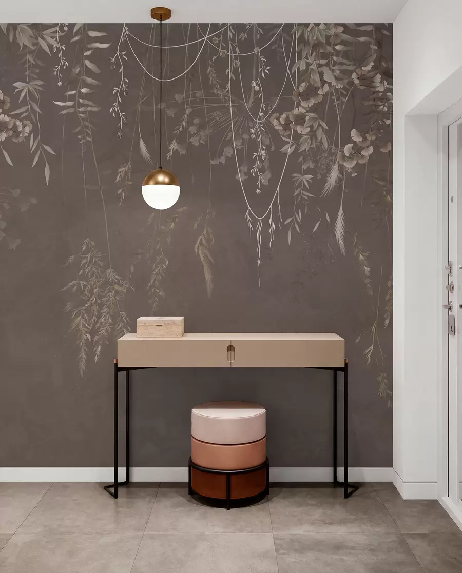 wall murals Висеће биљке на тамној позадини w05320v1