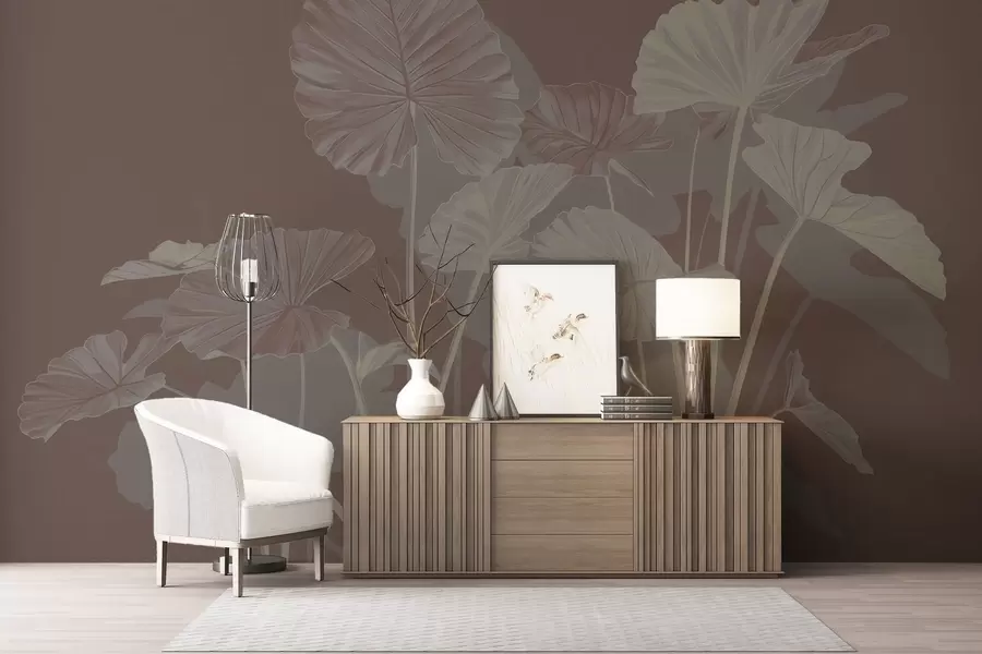 wall murals Башта осликаних лотоса w05364v2