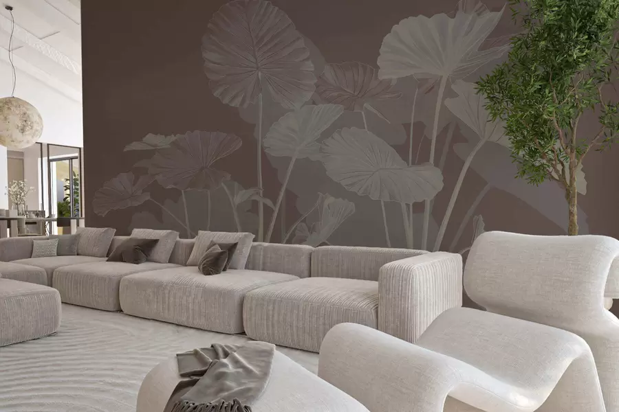 wall murals Башта осликаних лотоса w05364v2