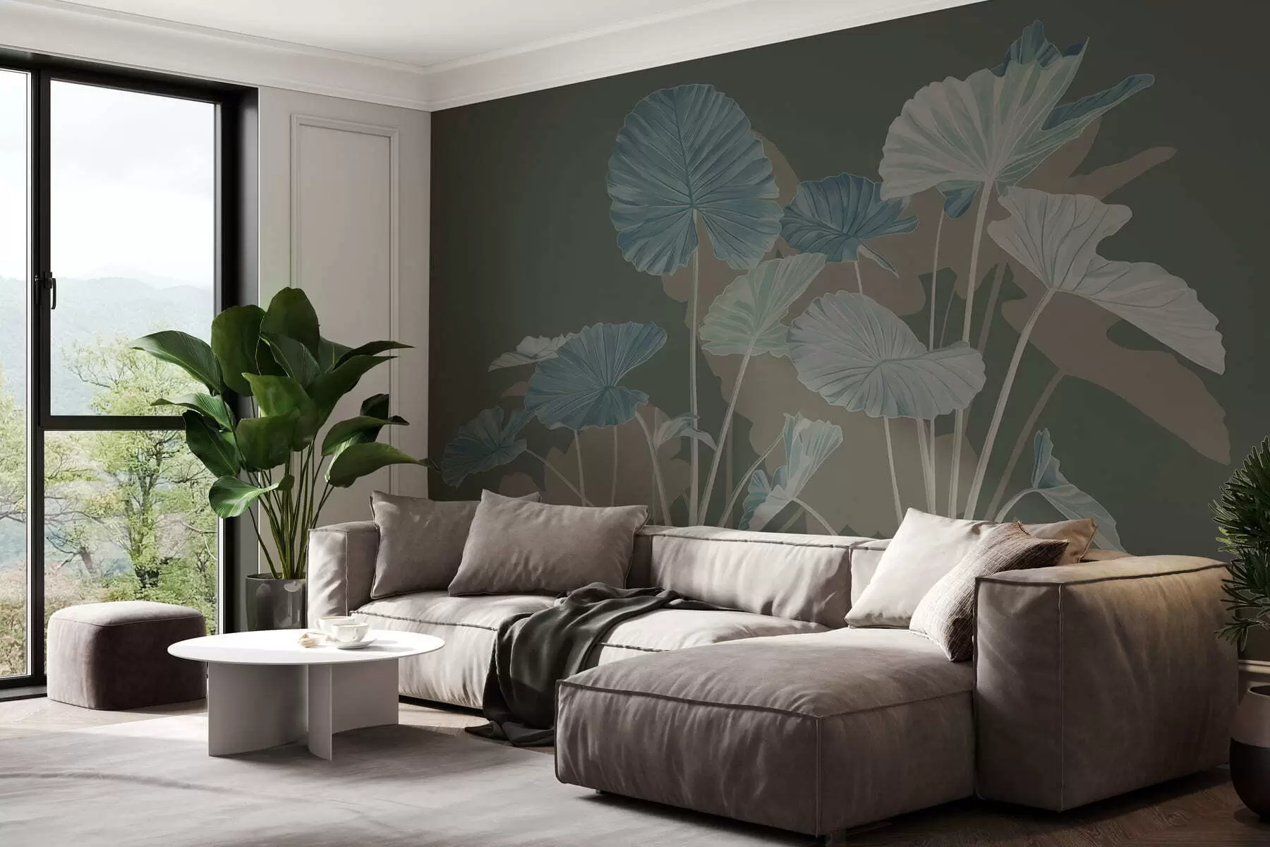 wall murals Башта осликаних лотоса w05364v3