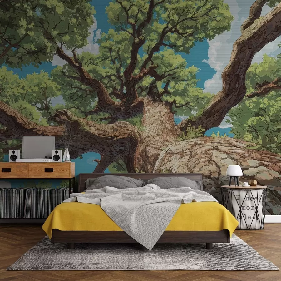 wall murals Величанствено мозаично дрво w05368