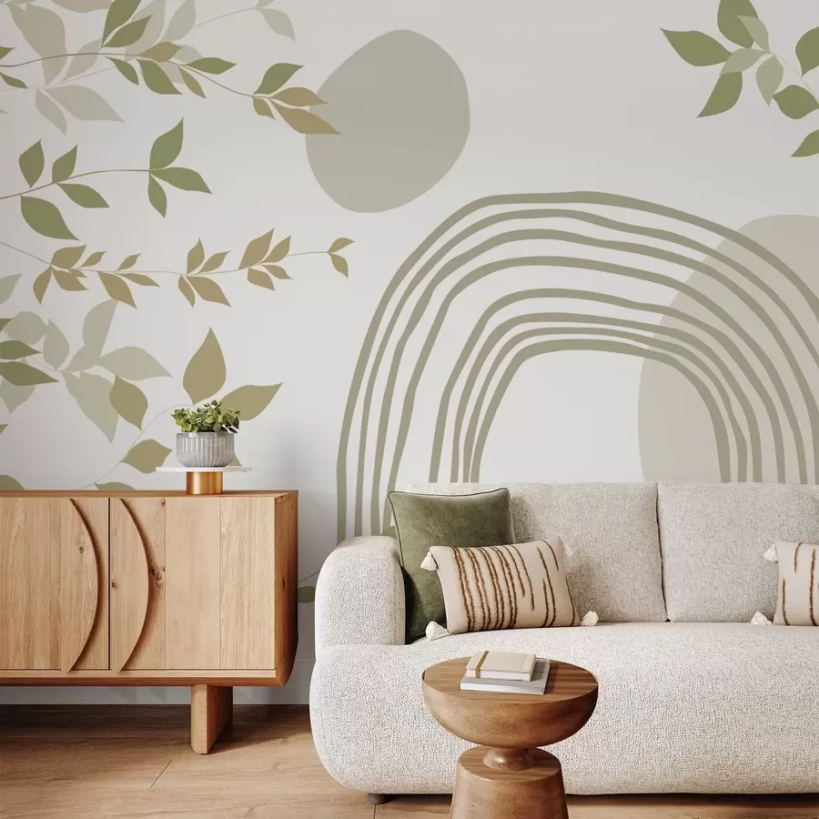 wall murals Апстракција и лишће w05373v1